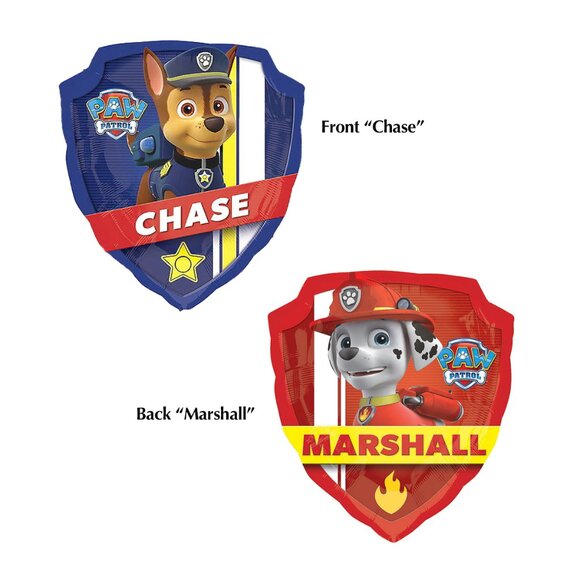NIP Paw Patrol Birthday Balloon Bouquet 5pc Chase & Marshall Mylar Foil Balloons - Picture 2 of 3